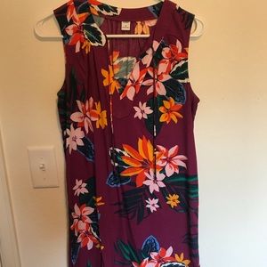 Purple flower mini dress